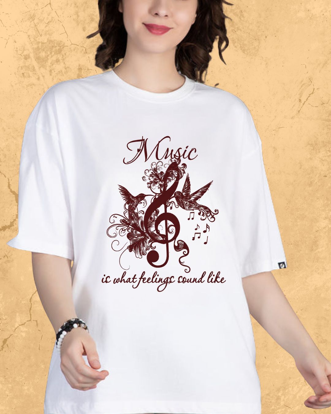 White Music Is What Feelings Sound Like Cotton Tshirt