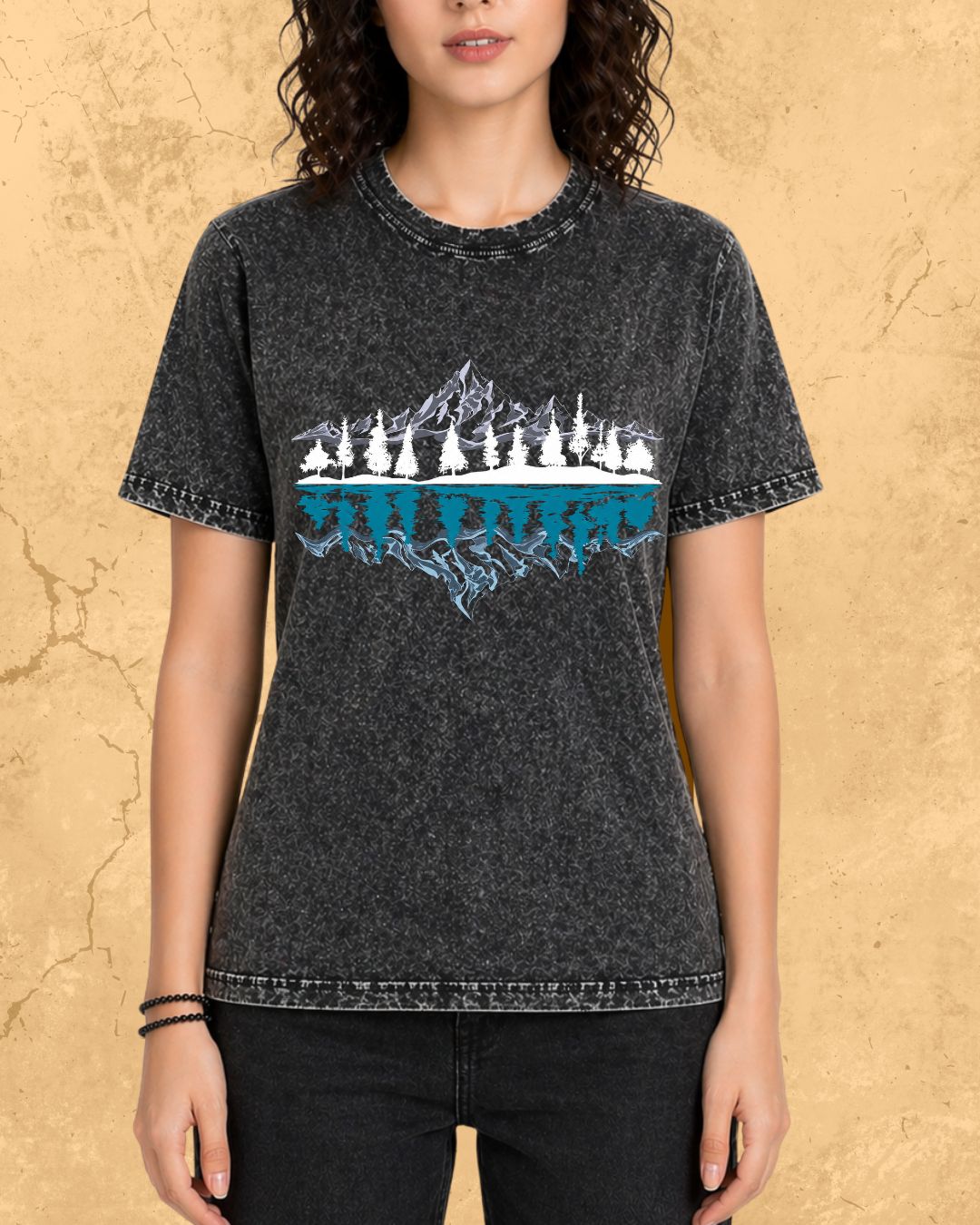 Mountain Reflection Cotton Tshirt