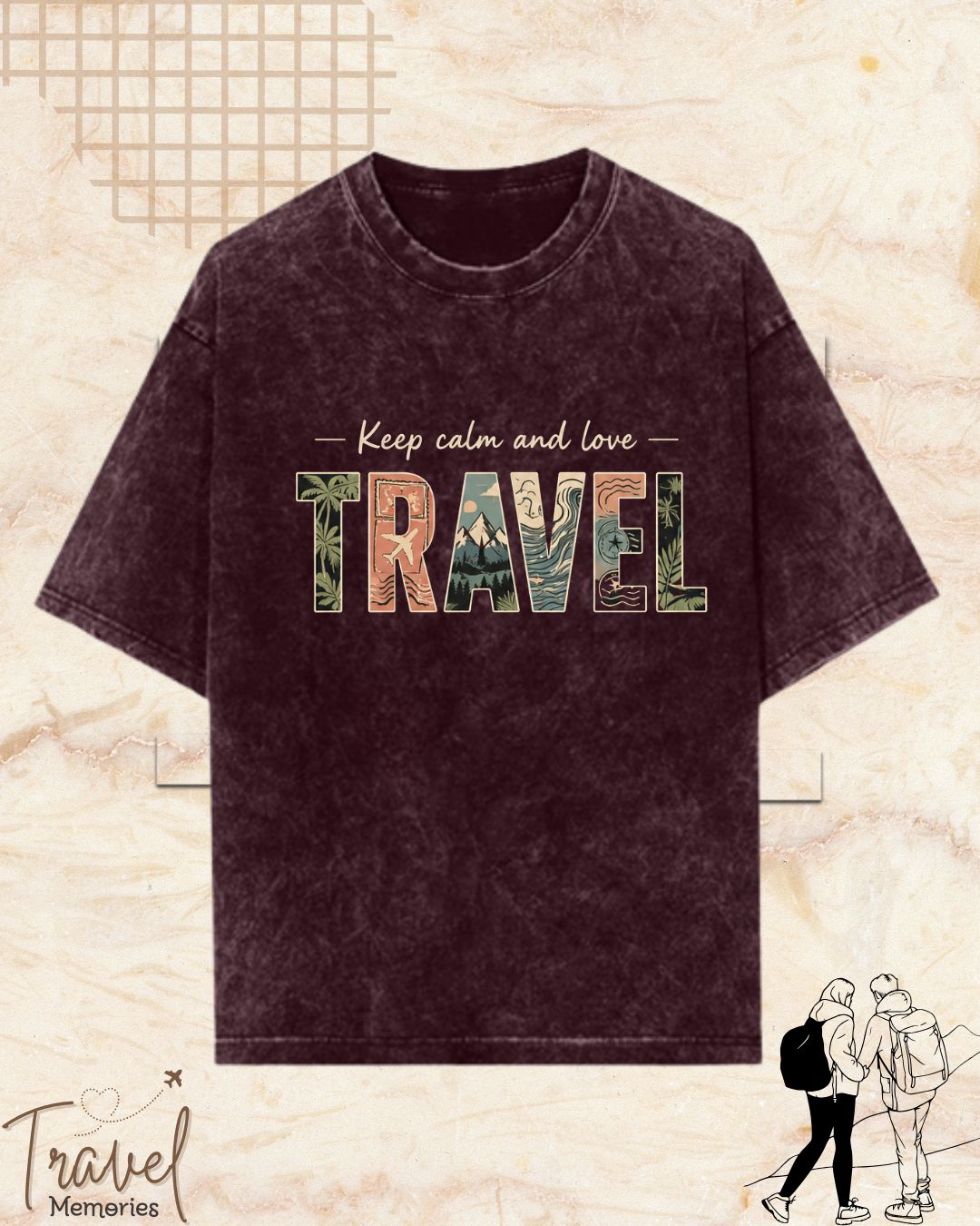 WanderScape Travel Cotton Tshirt