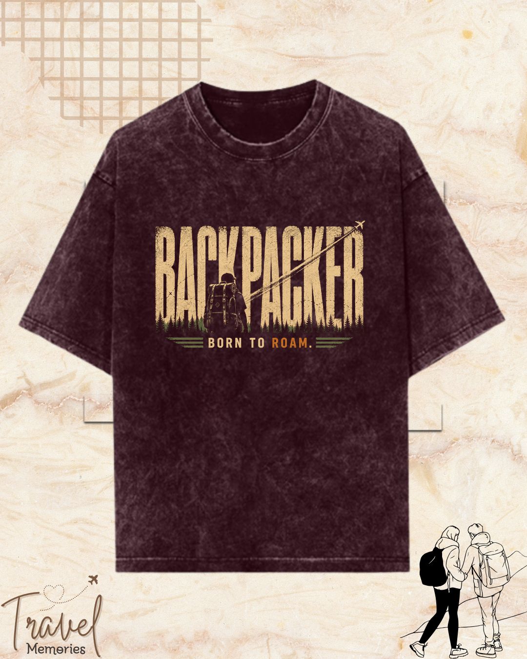 Vintage Travel Vibes Cotton Tshirt
