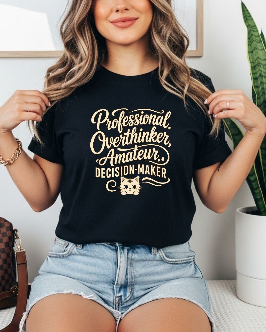 Cool Meow Girl Vibes Cotton Tee