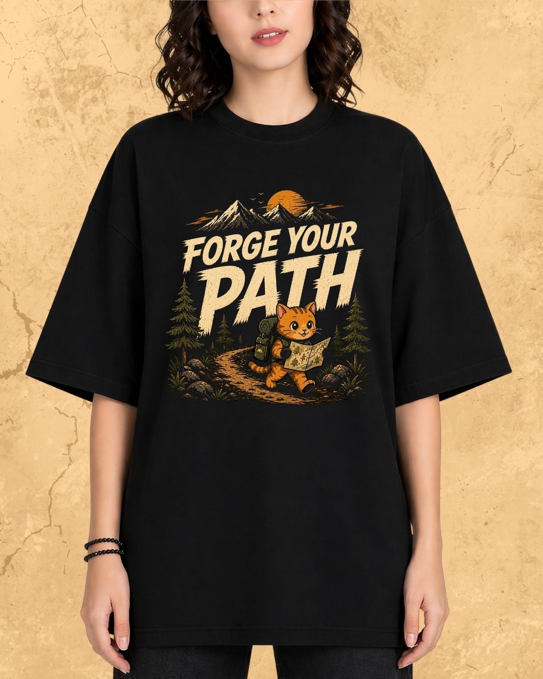 Meow Travel Mode Cotton Tshirt
