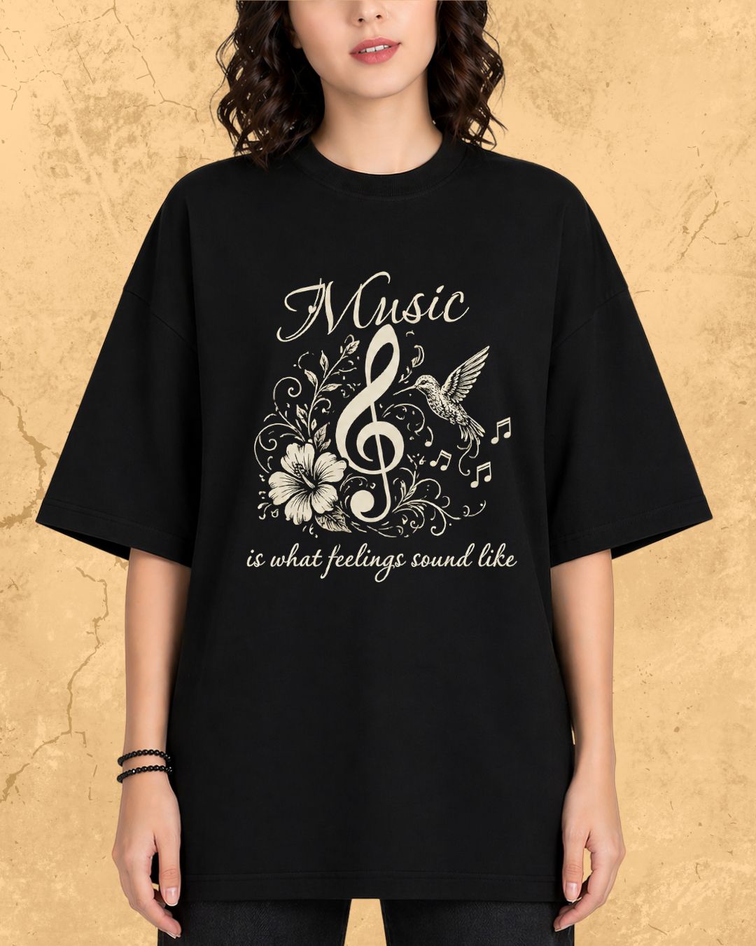 Music Is What Feelings Sound Like Cotton Tee