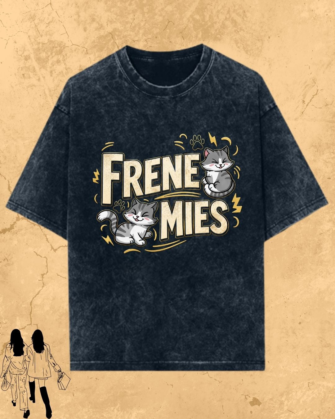 Meow Besties Cotton Tshirt