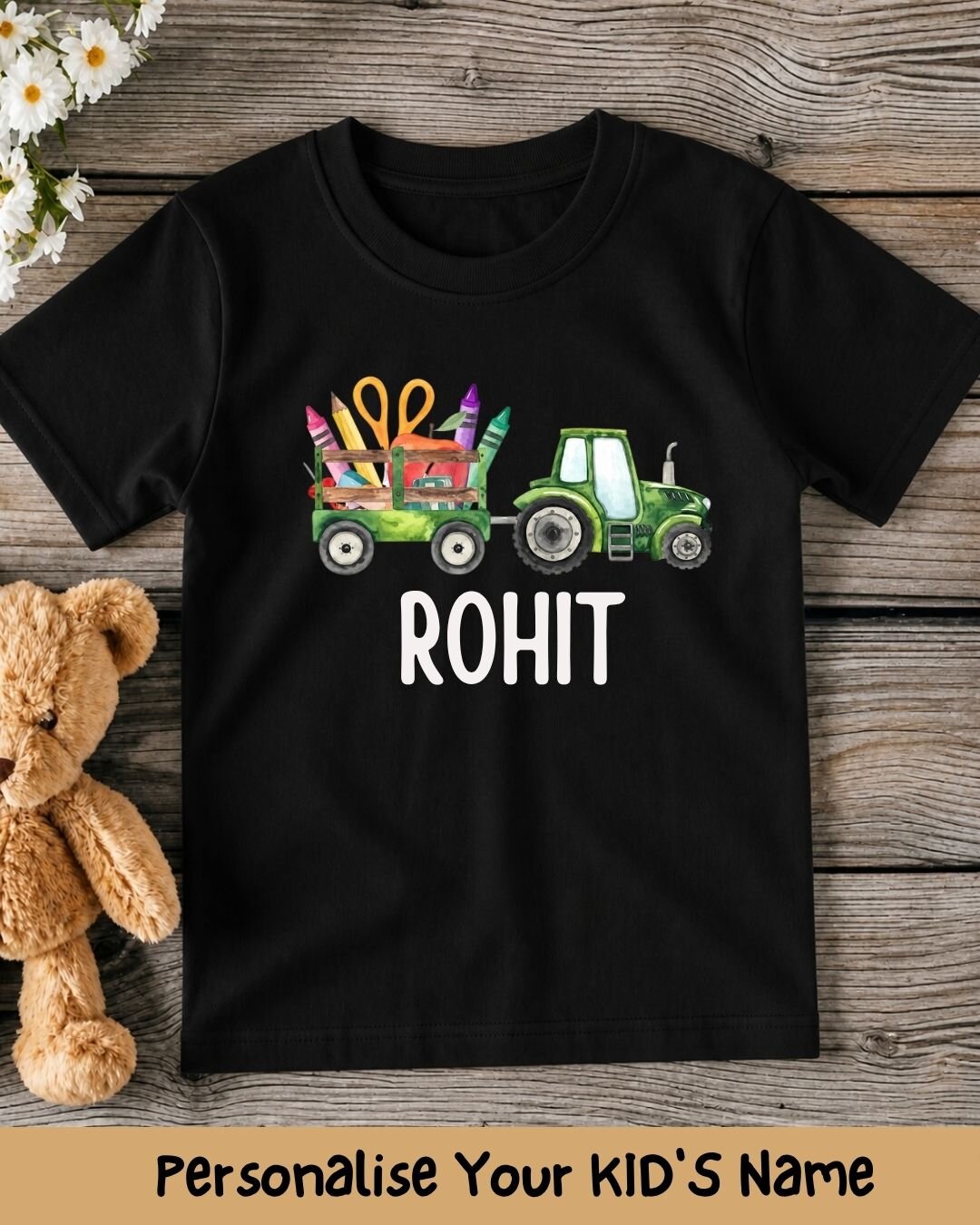 Colorful Crayon Custom Kid Cotton Tee