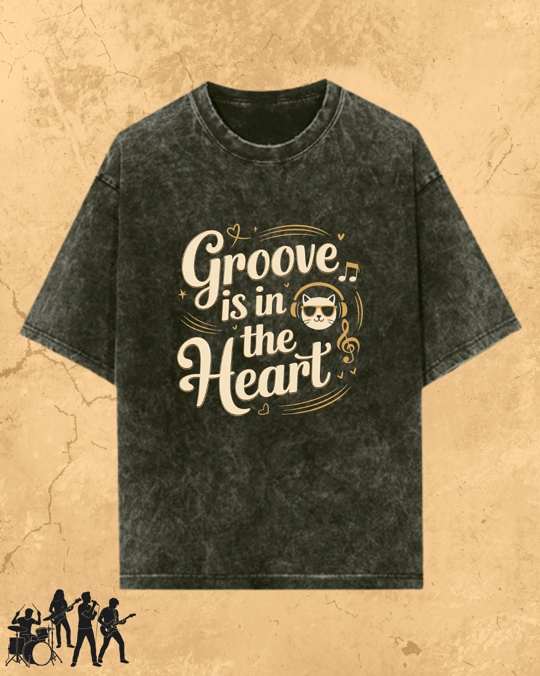 Purrfect Groove Cotton Tee