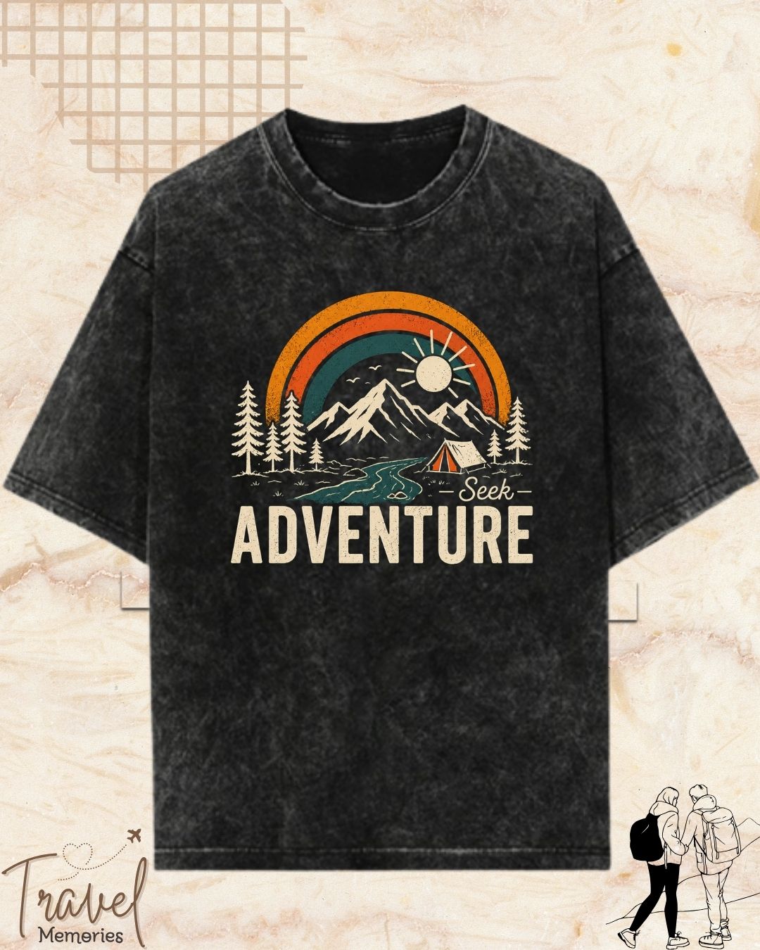 Scenic Route Vintage Adventure Cotton Tshirt