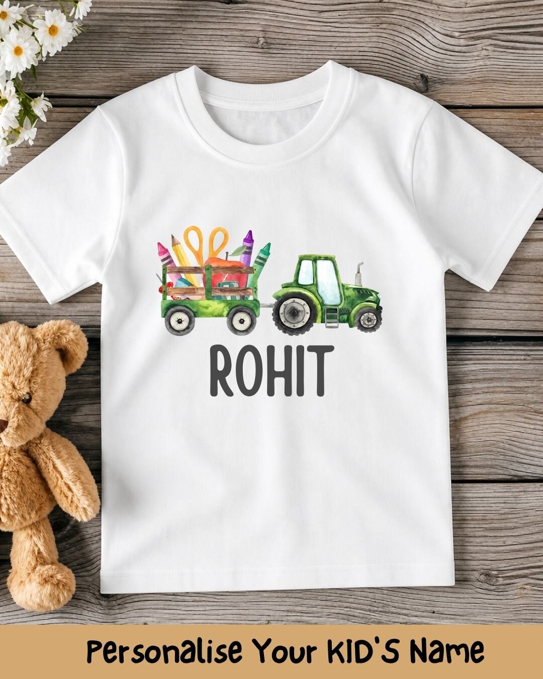 Colorful Crayon Custom Kid Cotton Tee
