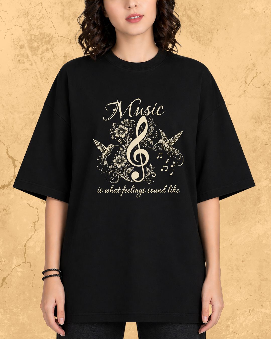 Music Is What Feelings Sound Like Cotton Tee