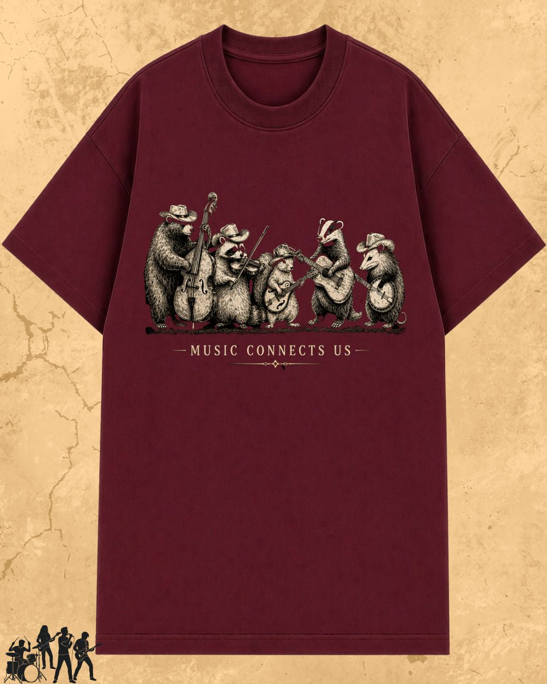 Folk Band Animals Music T-Shirt