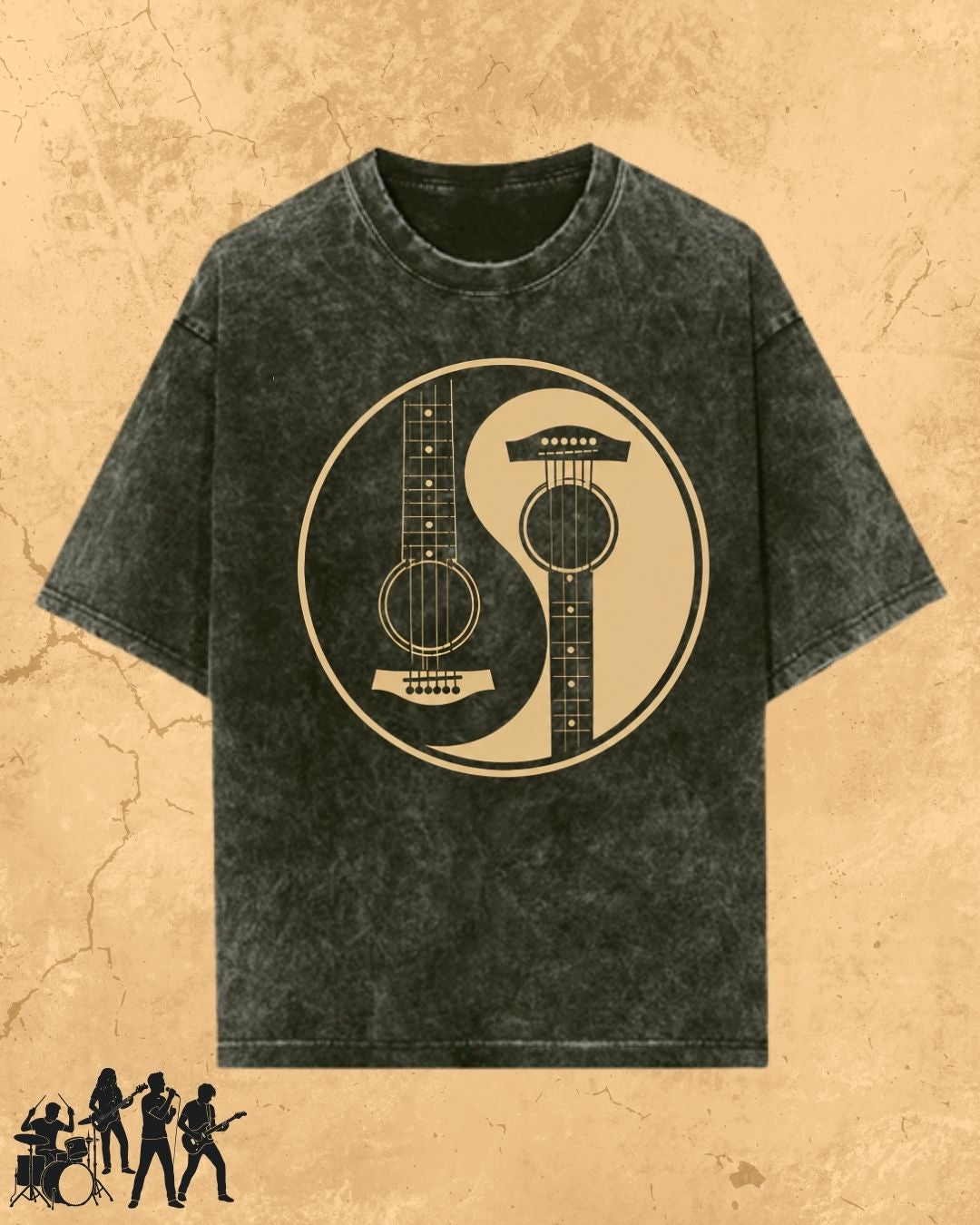 Yin Yang Guitar Cotton Tshirt
