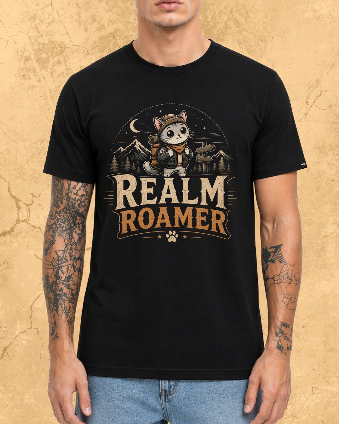 Meow Travel Mode Cotton Tshirt