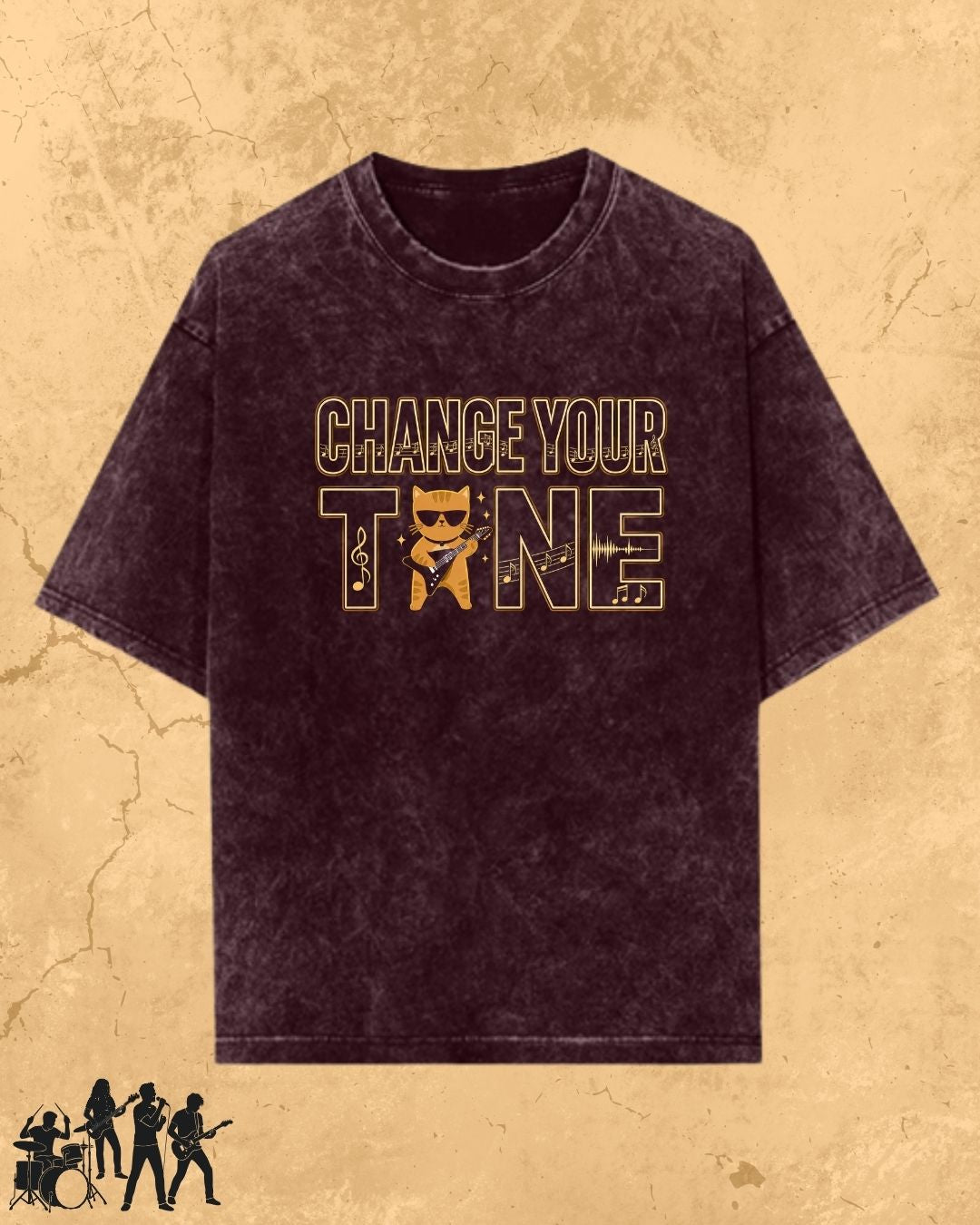 Purrfect Groove Cotton Tee