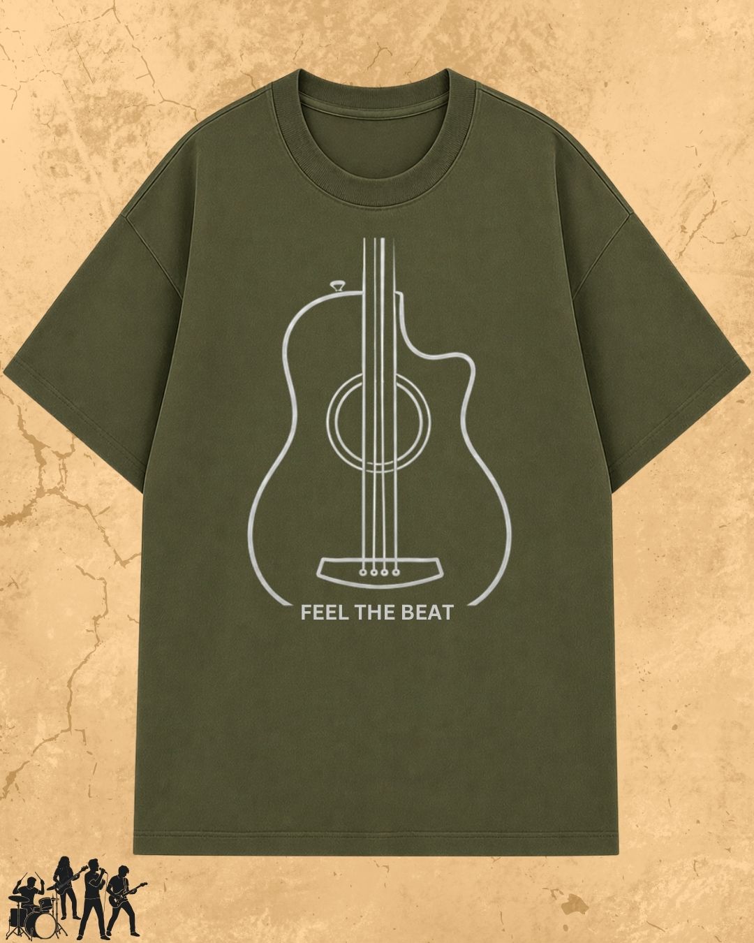 Minimal Guitar Music Cotton T-Shirt