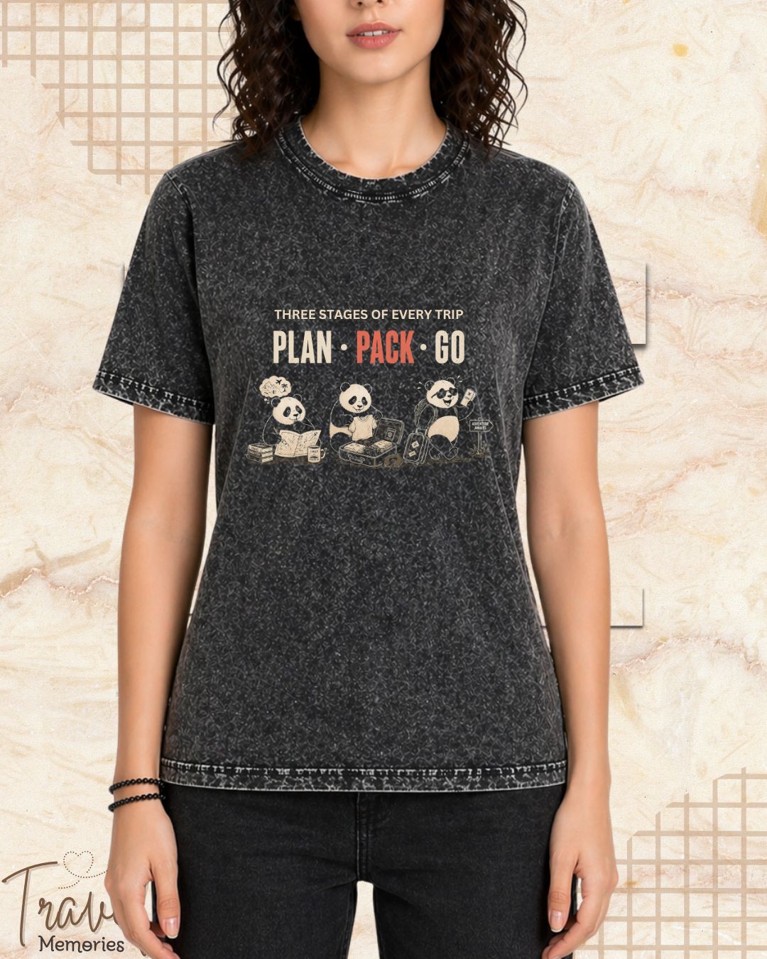 Three Stages of Every Trip Series 2 Travel Cotton Tshirt