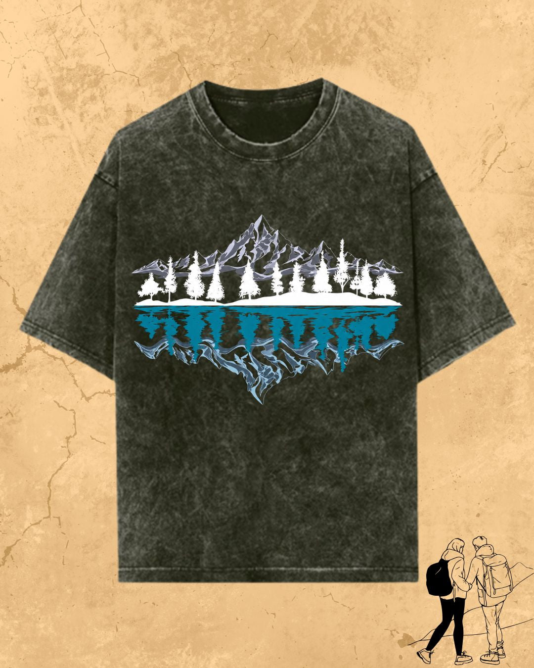 Mountain Reflection Cotton Tshirt