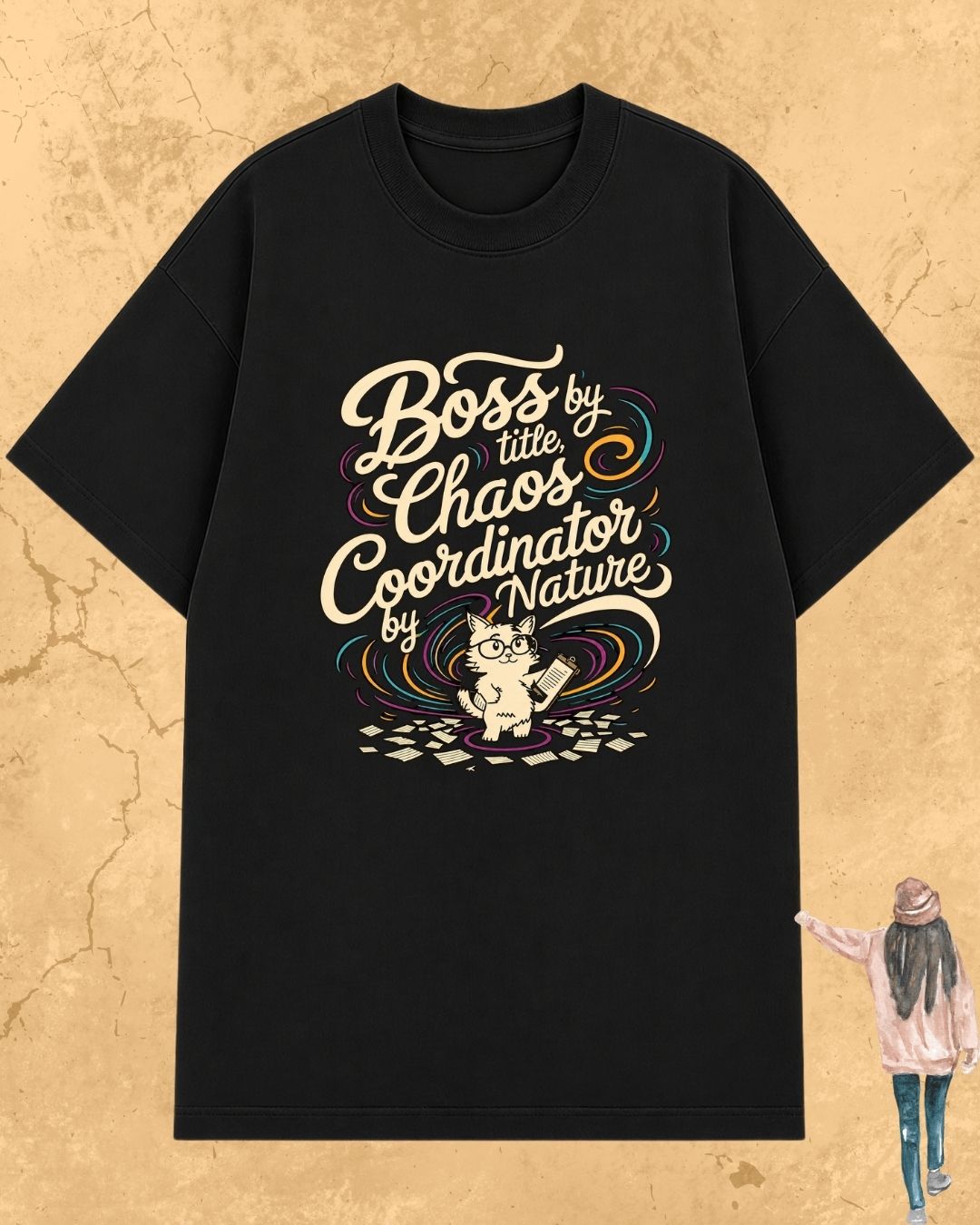 Cool Meow Girl Vibes Cotton Tee