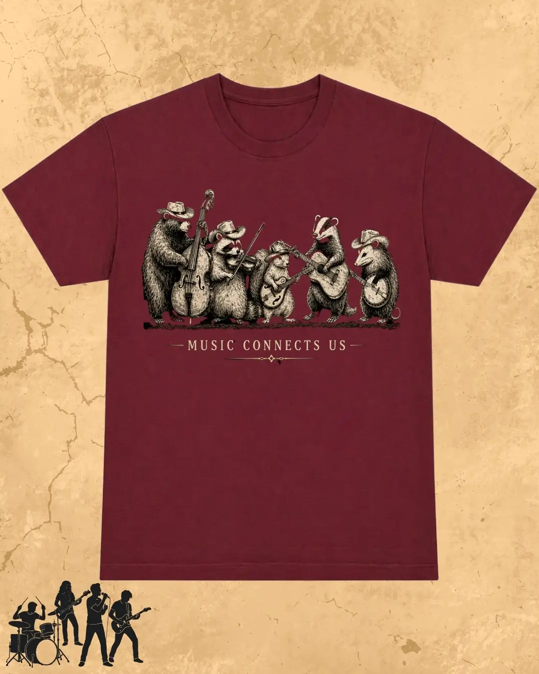 Folk Band Animals Music T-Shirt