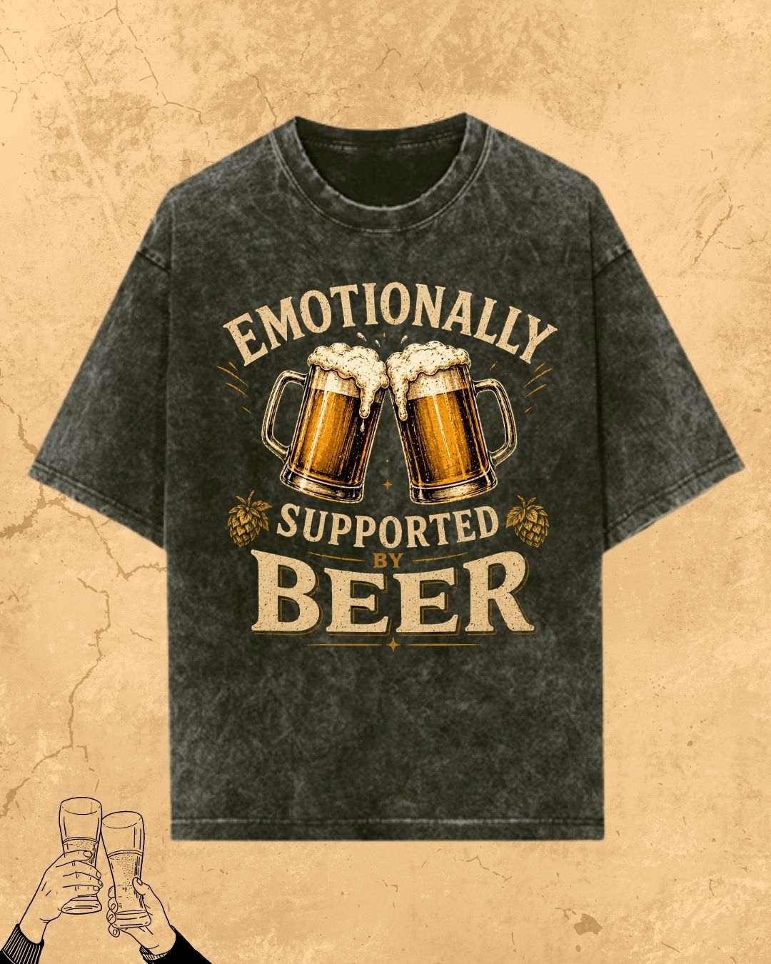 Beer Bond Statement Cotton T-Shirt