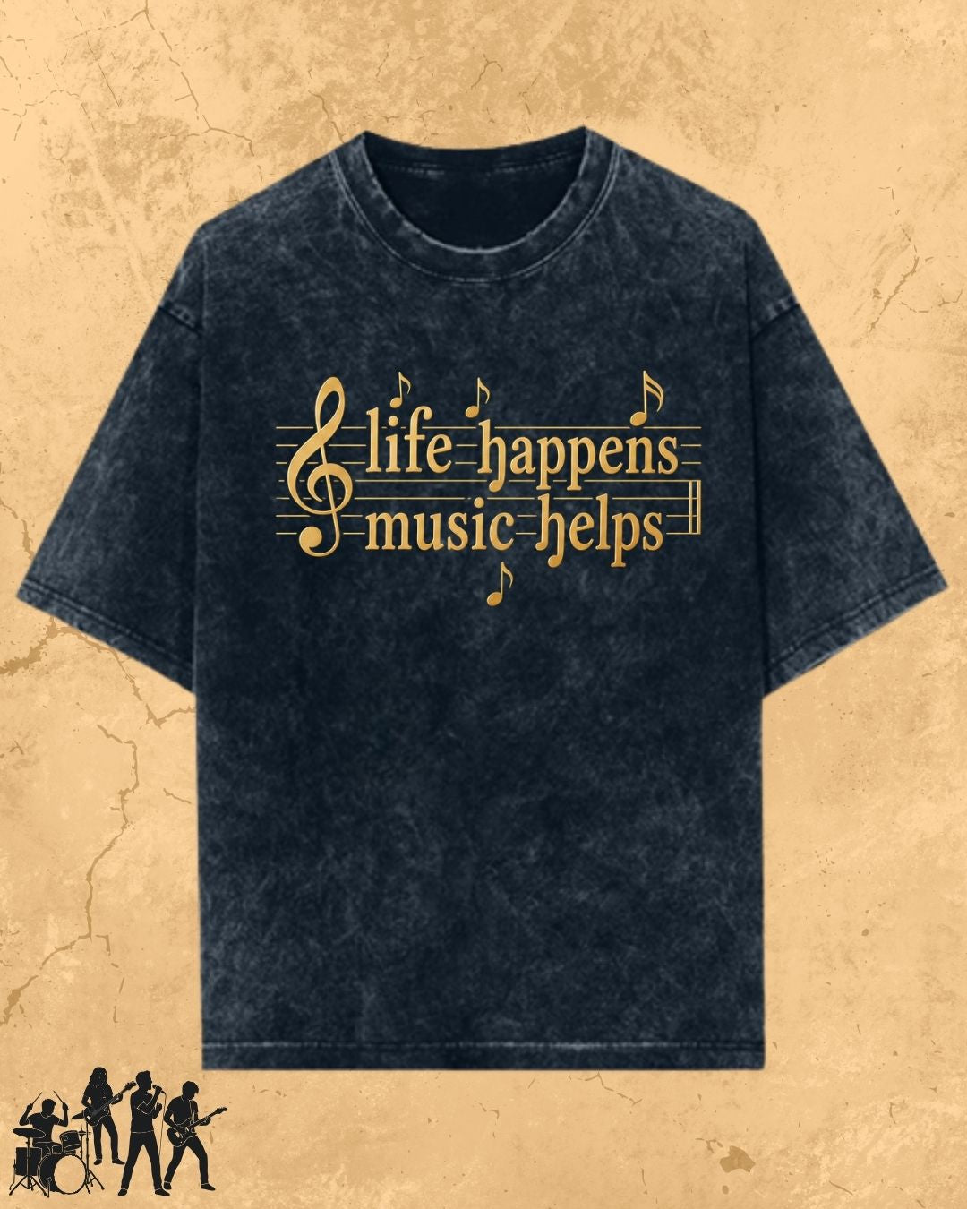 Life Happens Music Helps Cotton Tshirt