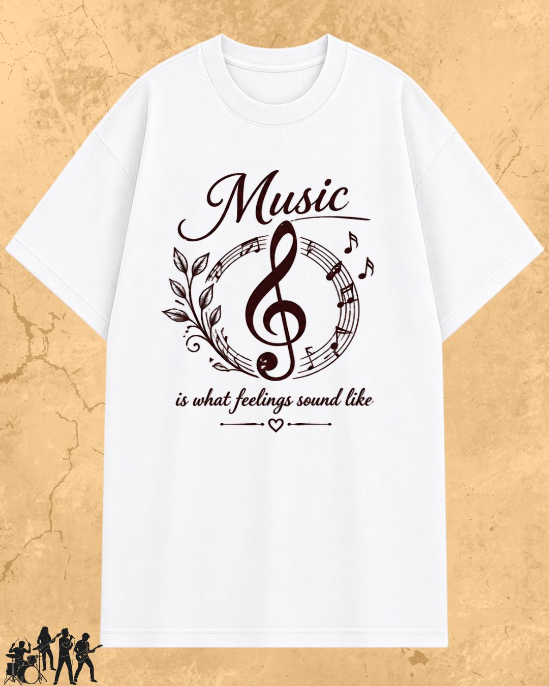 White Music Is What Feelings Sound Like Cotton Tshirt