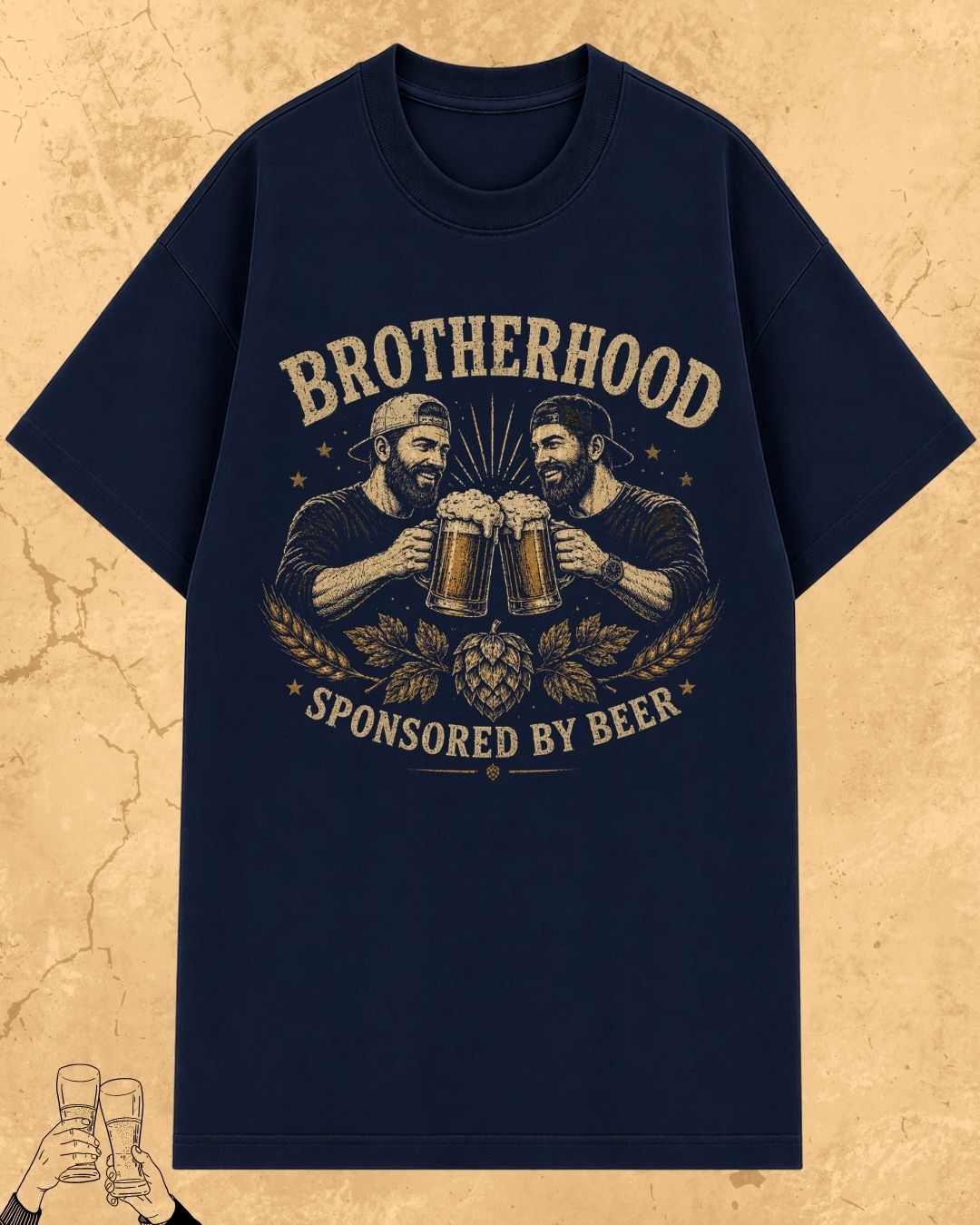 Beer Bond Statement Cotton T-Shirt