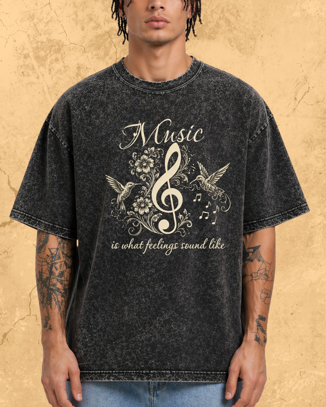 Music Is What Feelings Sound Like Cotton Tee