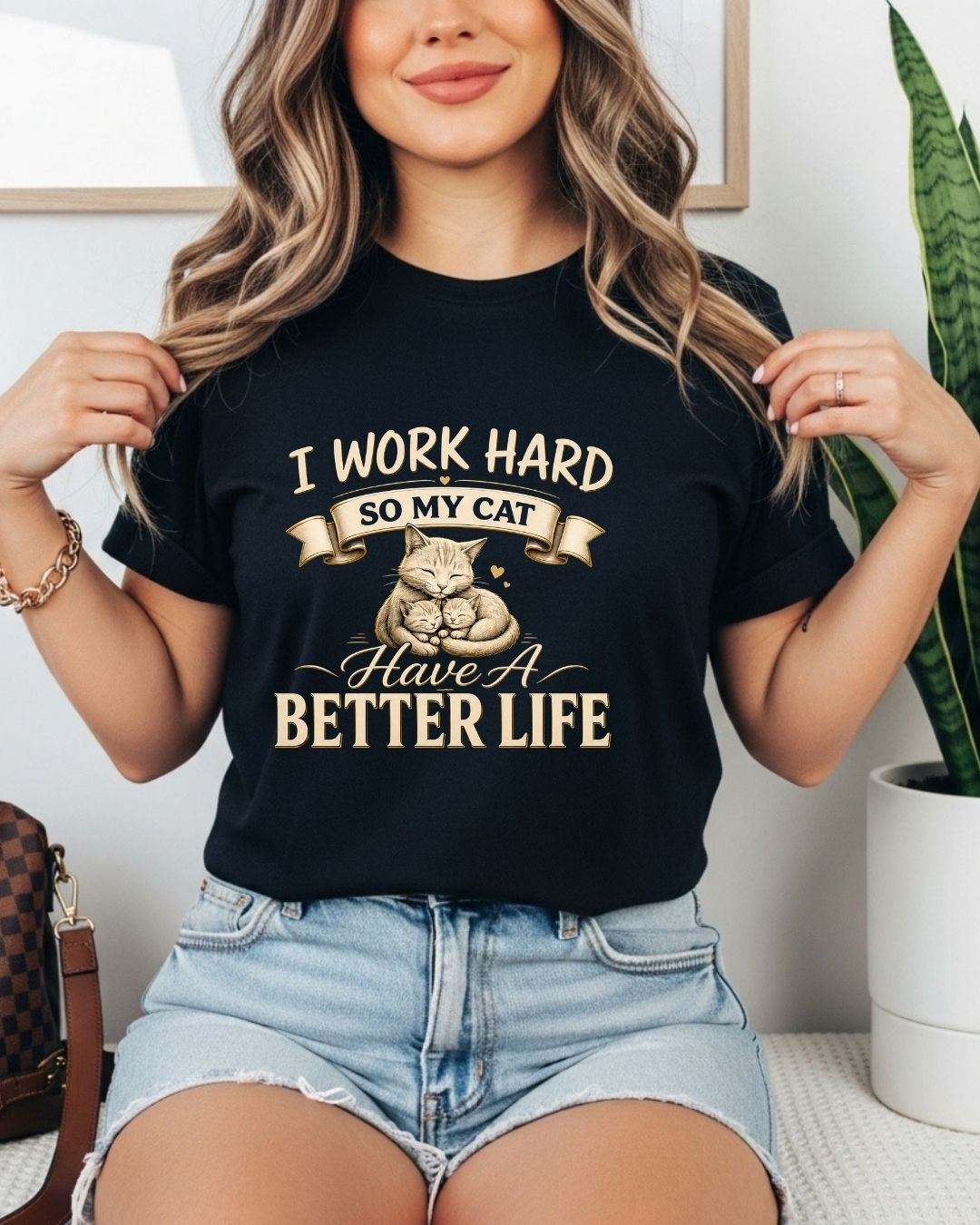 Purr Mom Cotton Tshirt