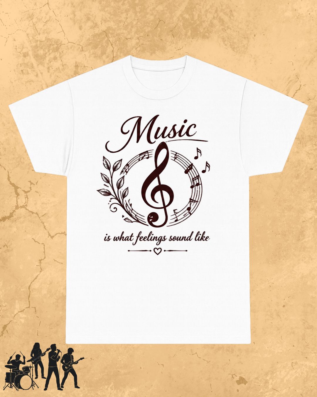 White Music Is What Feelings Sound Like Cotton Tshirt