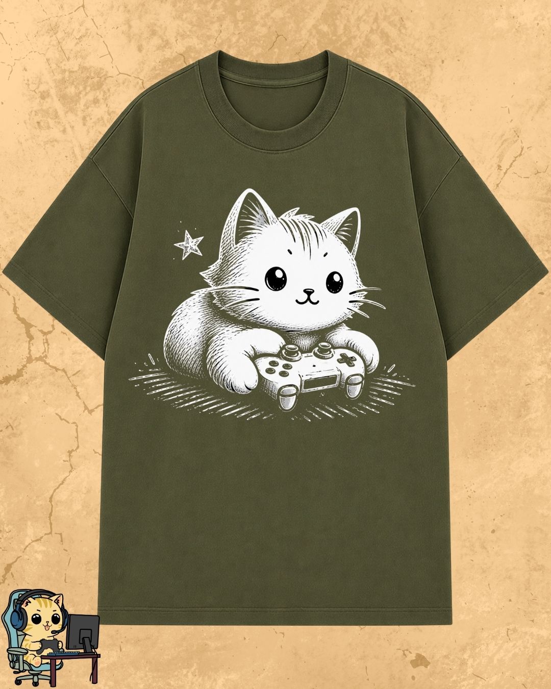 Purrfect Gamer Cotton Tshirt