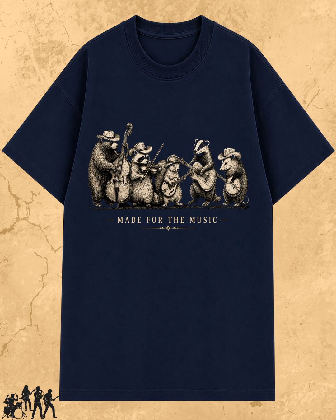 Folk Band Animals Music T-Shirt