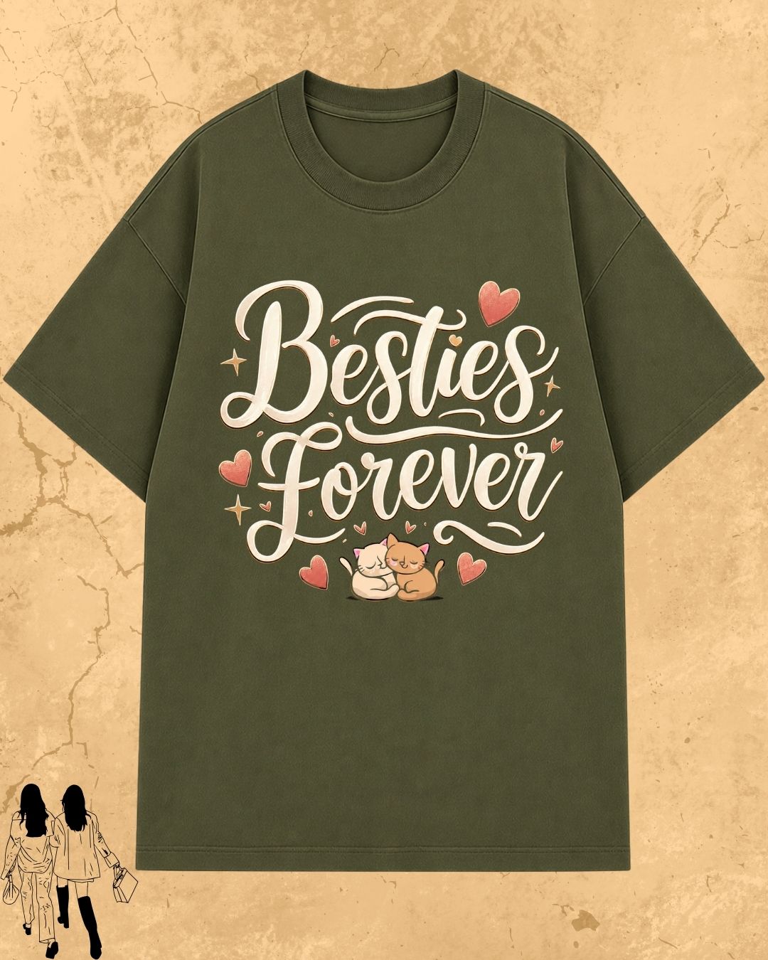 Meow Besties Cotton Tshirt