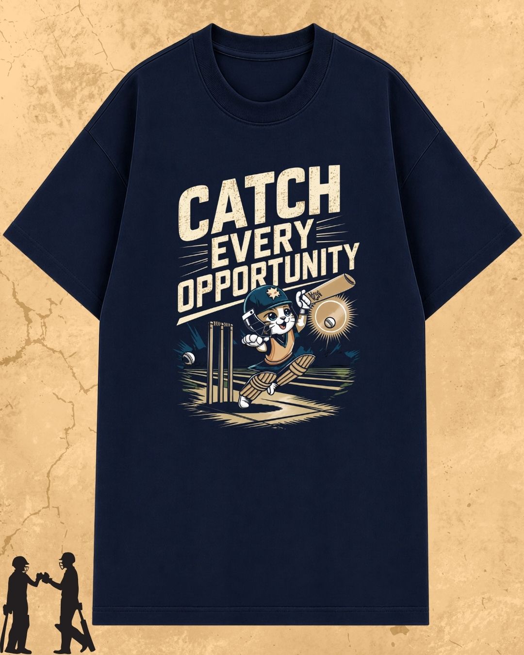 Meow Cricket Champion Cotton Tee