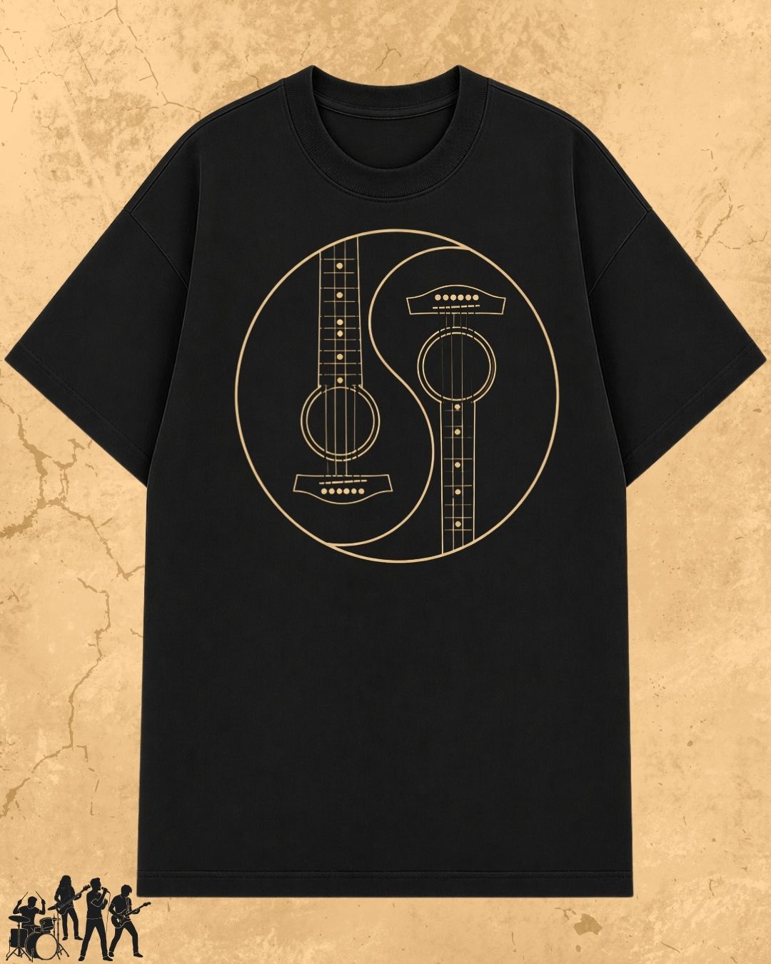 Yin Yang Guitar Cotton Tshirt