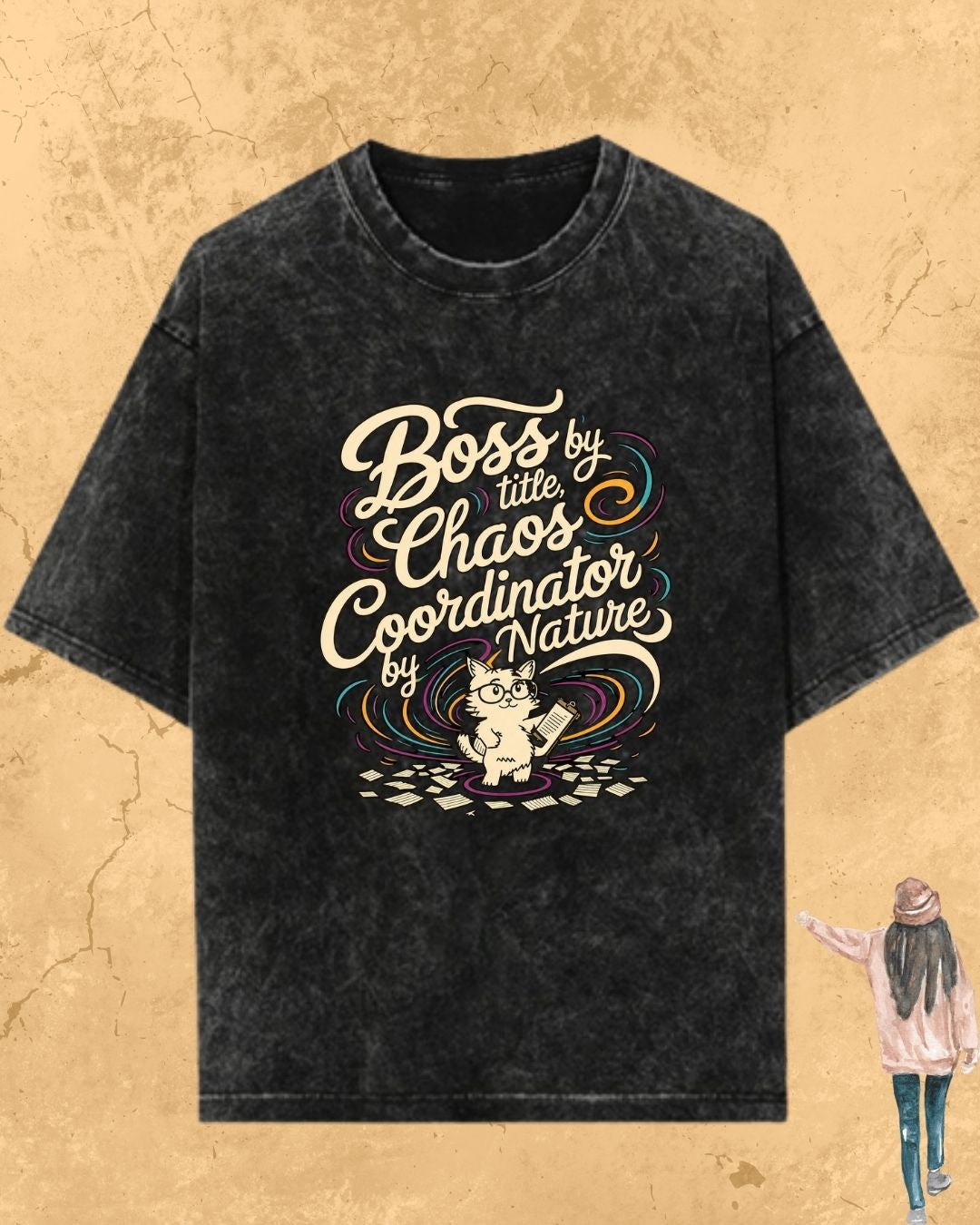Cool Meow Girl Vibes Cotton Tee