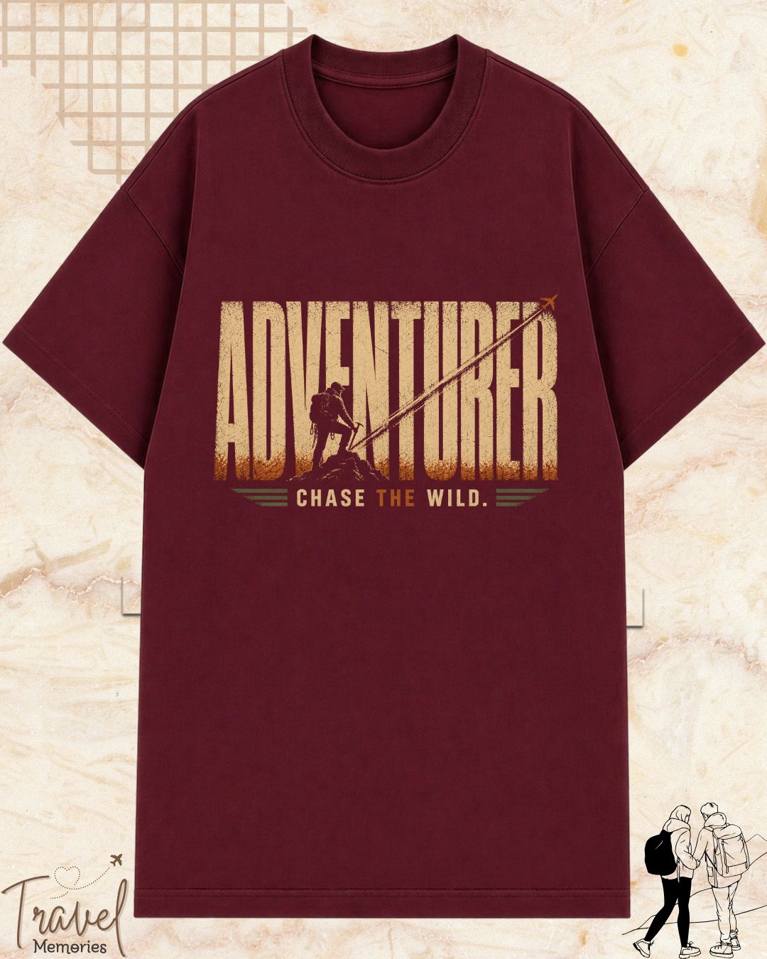 Vintage Travel Vibes Cotton Tshirt