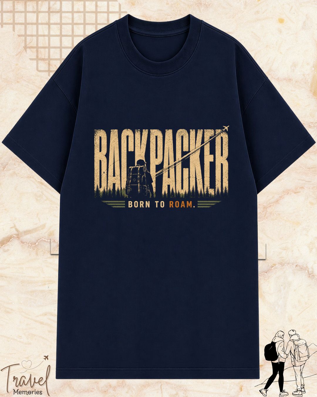 Vintage Travel Vibes Cotton Tshirt