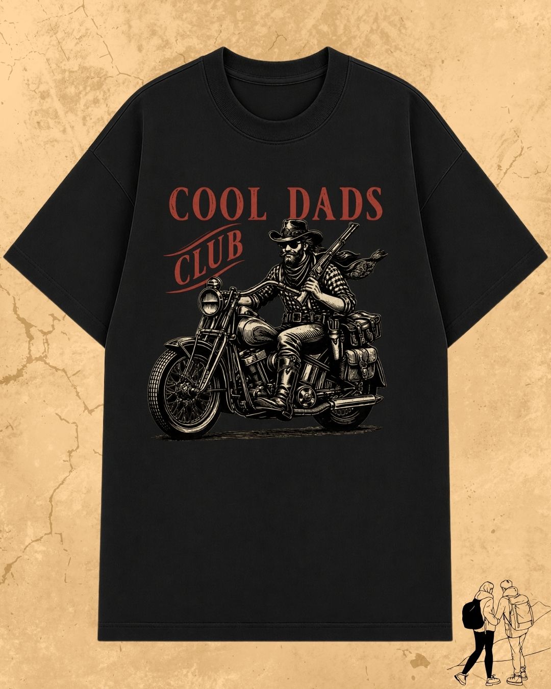 Vintage Cool Dad's Motorcycle Cotton Tshirt