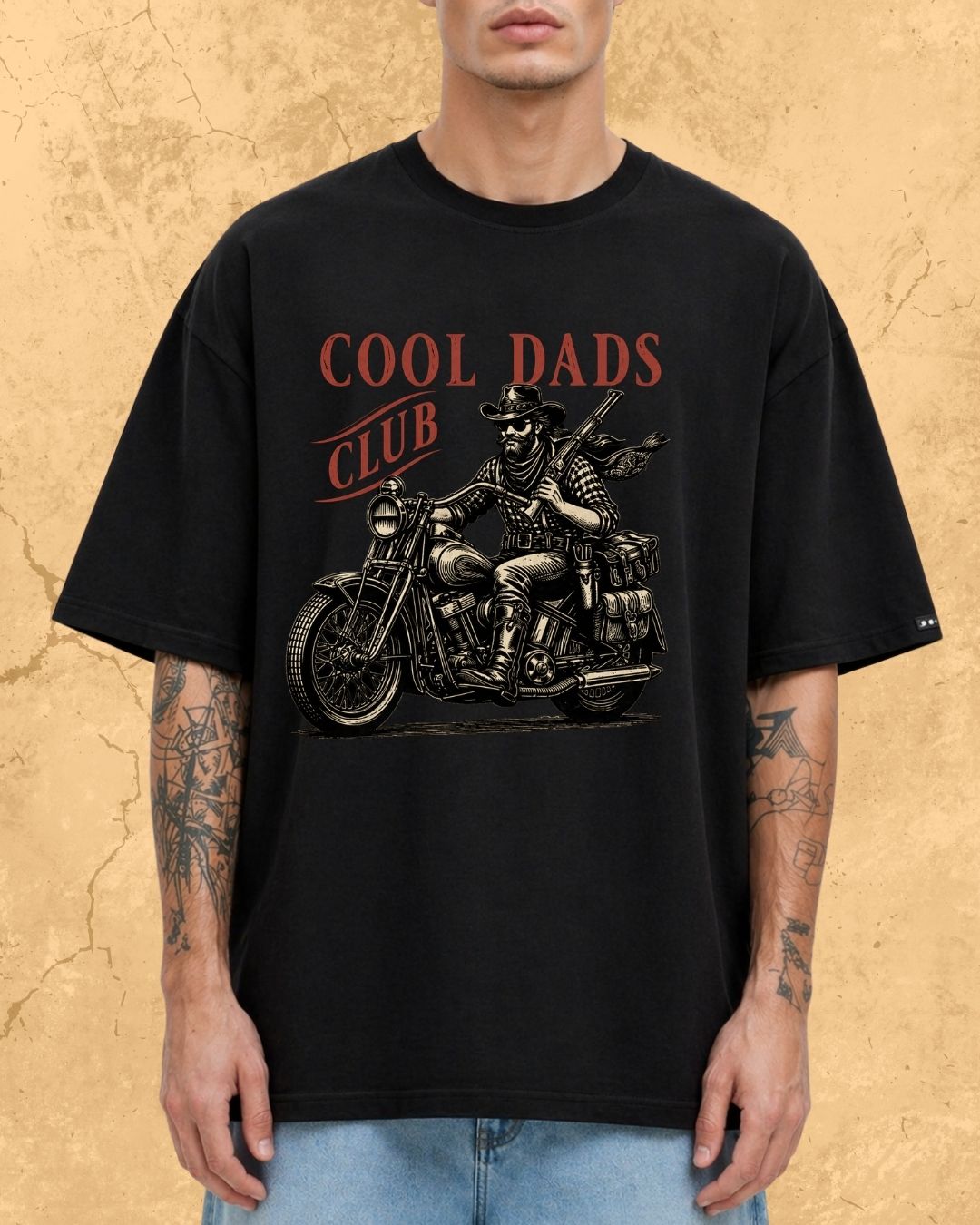 Vintage Cool Dad's Motorcycle Cotton Tshirt