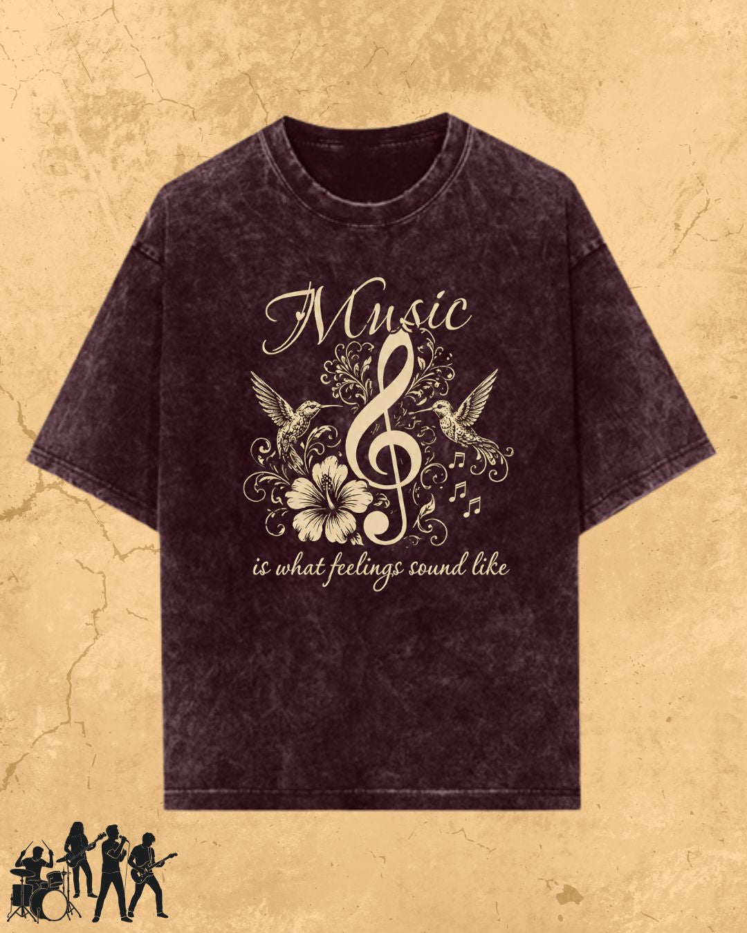 Music Is What Feelings Sound Like Cotton Tee