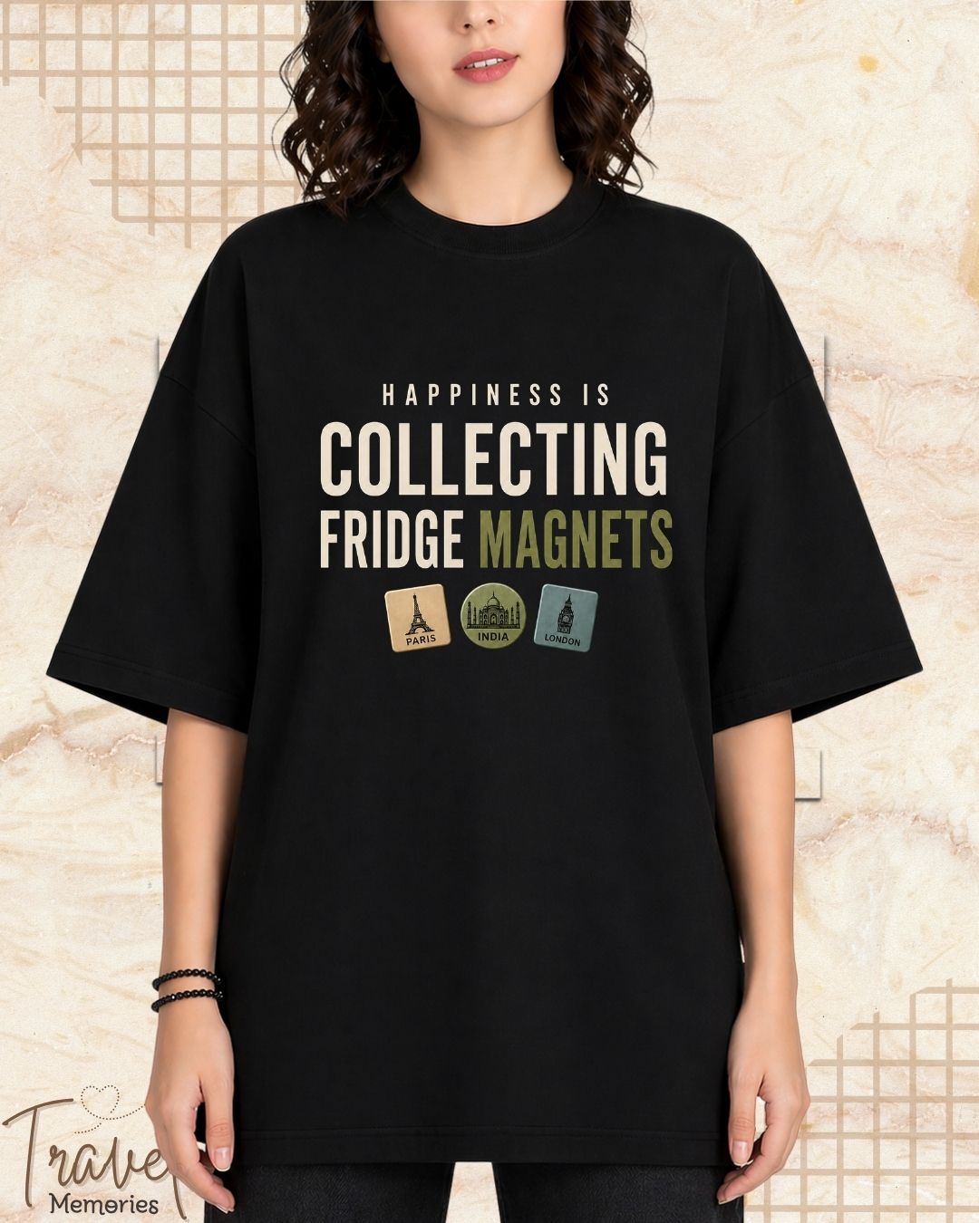 Happiness Is Travel Cotton Tshirt