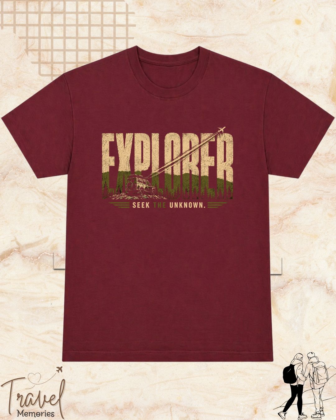 Vintage Travel Vibes Cotton Tshirt