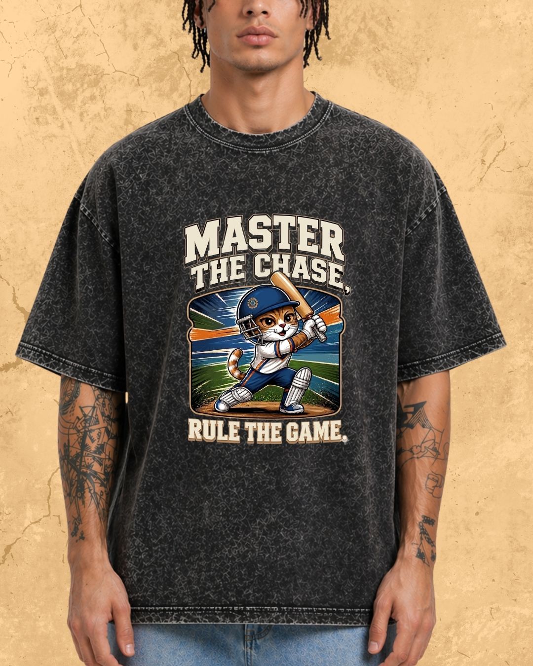 Meow Cricket Champion Cotton Tee