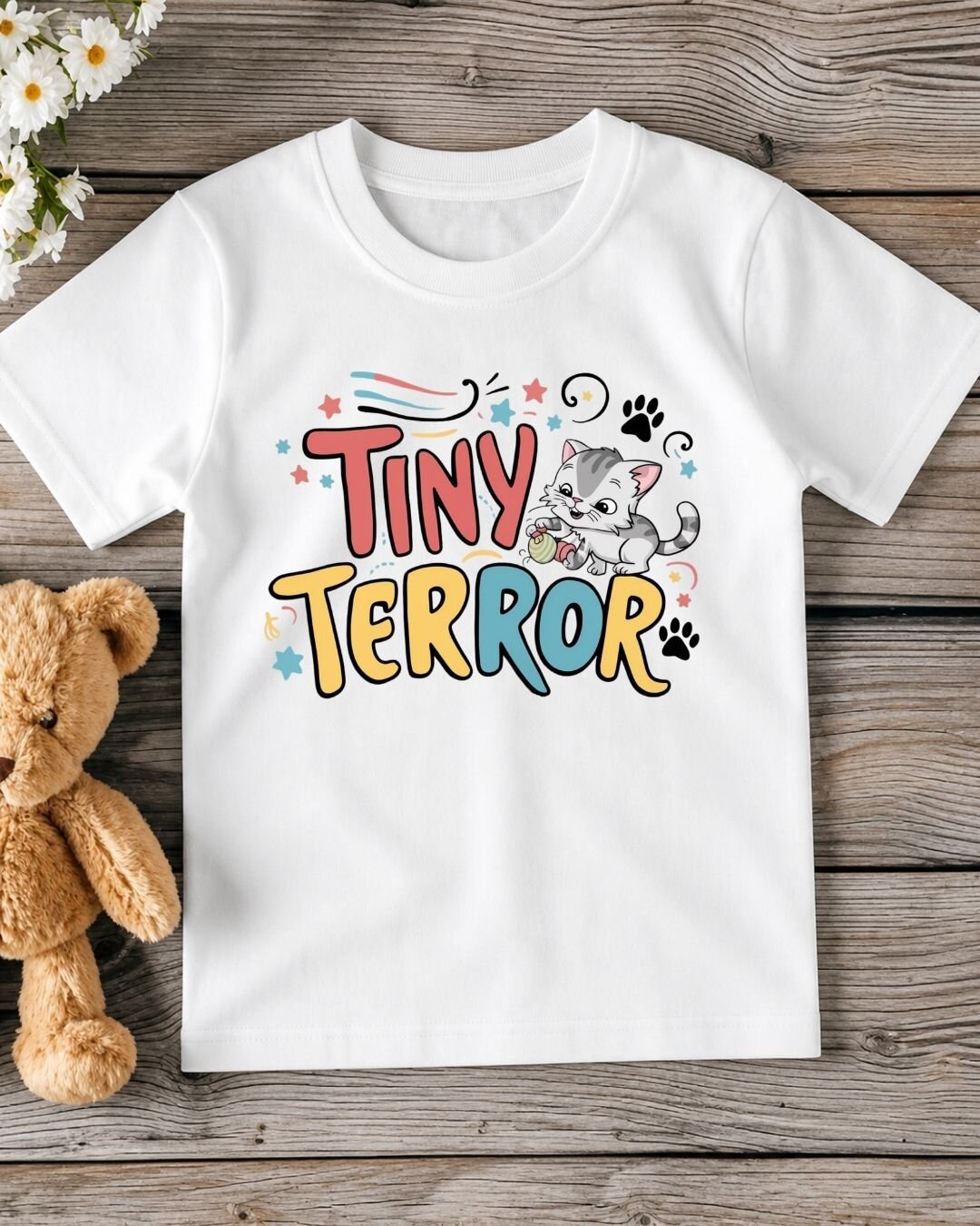 Cute Attitude Cat Kid Cotton Tee