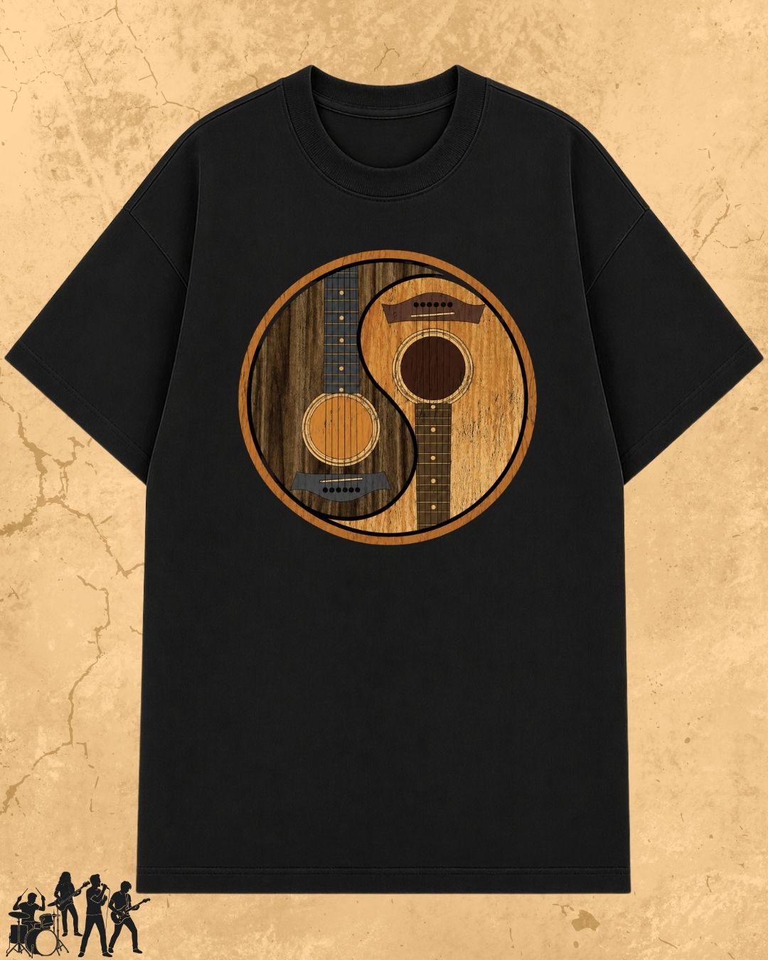 Yin Yang Guitar Cotton Tshirt