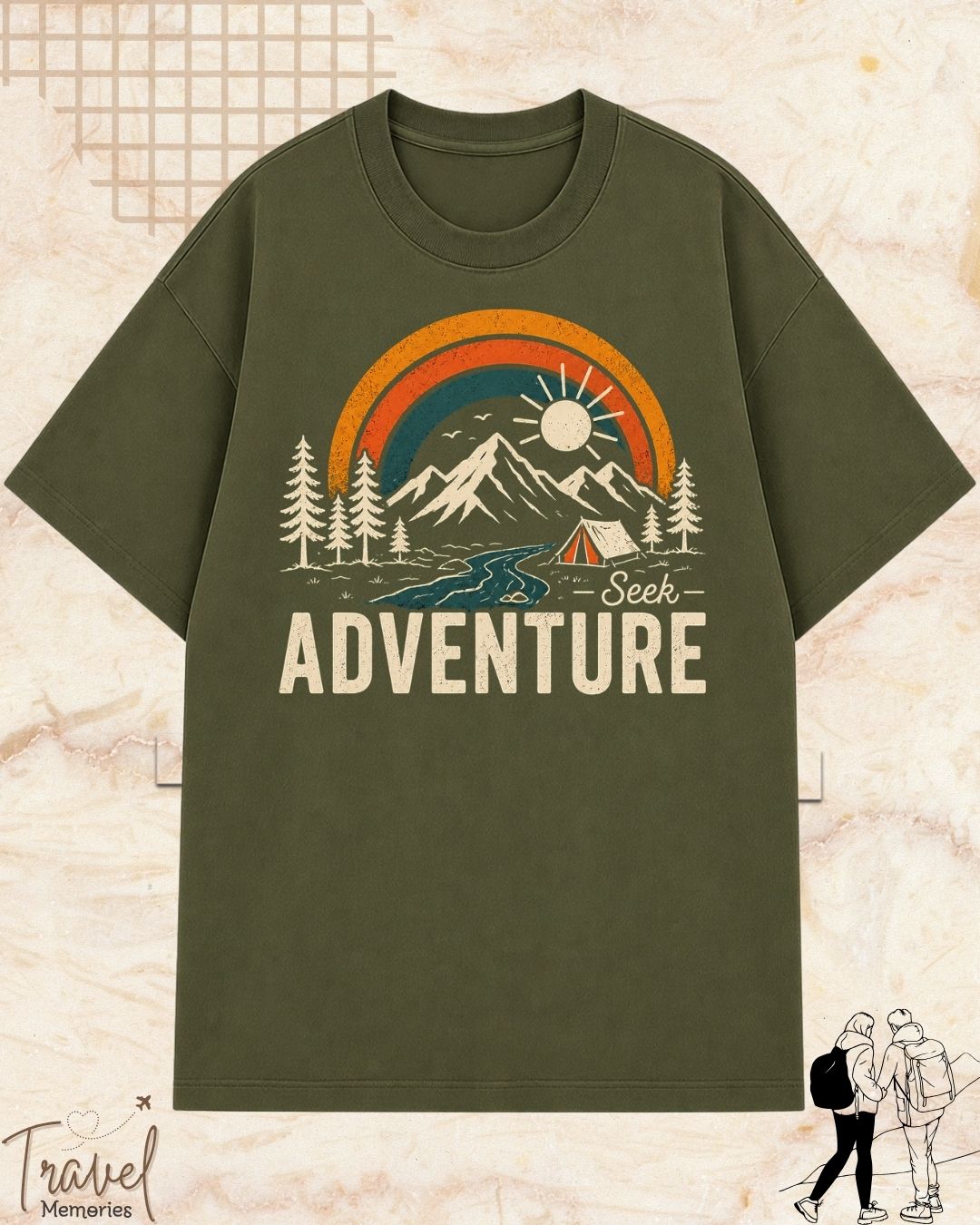 Scenic Route Vintage Adventure Cotton Tshirt