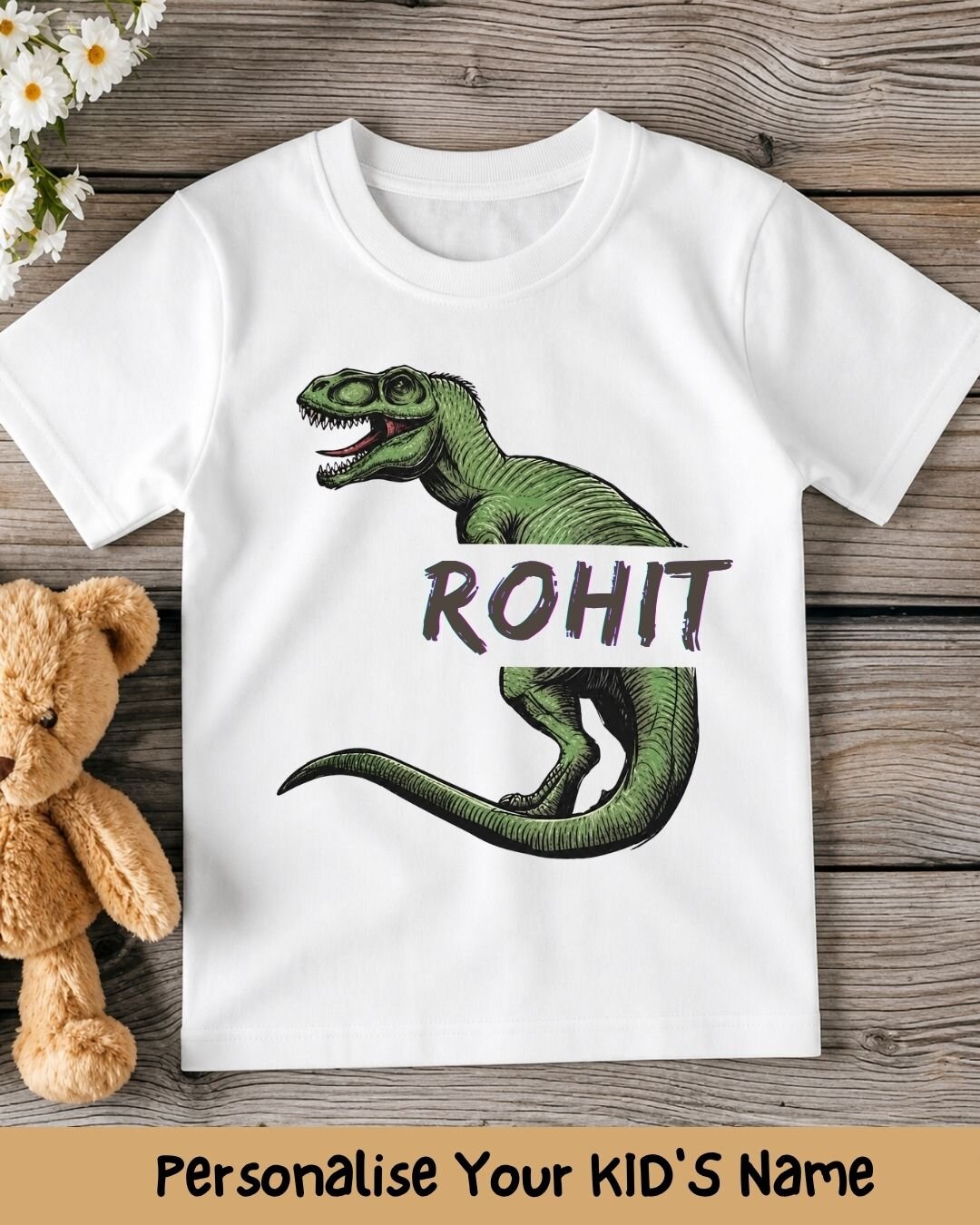 Dinosaur Custom Kid's Cotton Tee