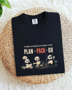 Three Stages of Every Trip Travel Cotton Tshirt Part 1