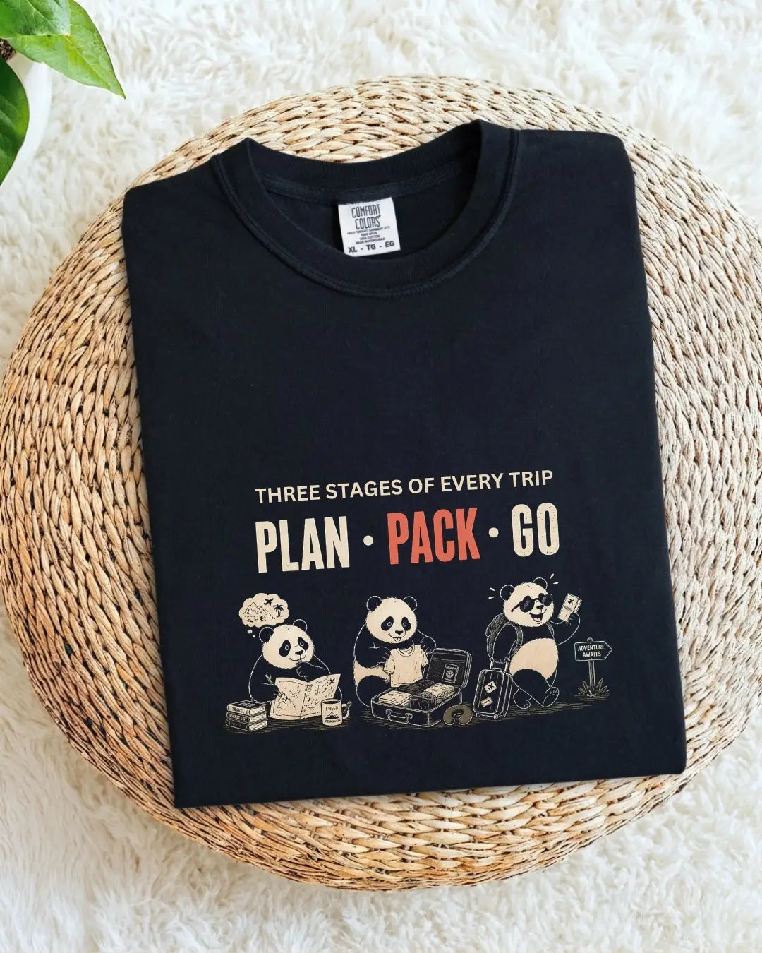 Three Stages of Every Trip Travel Cotton Tshirt Part 1