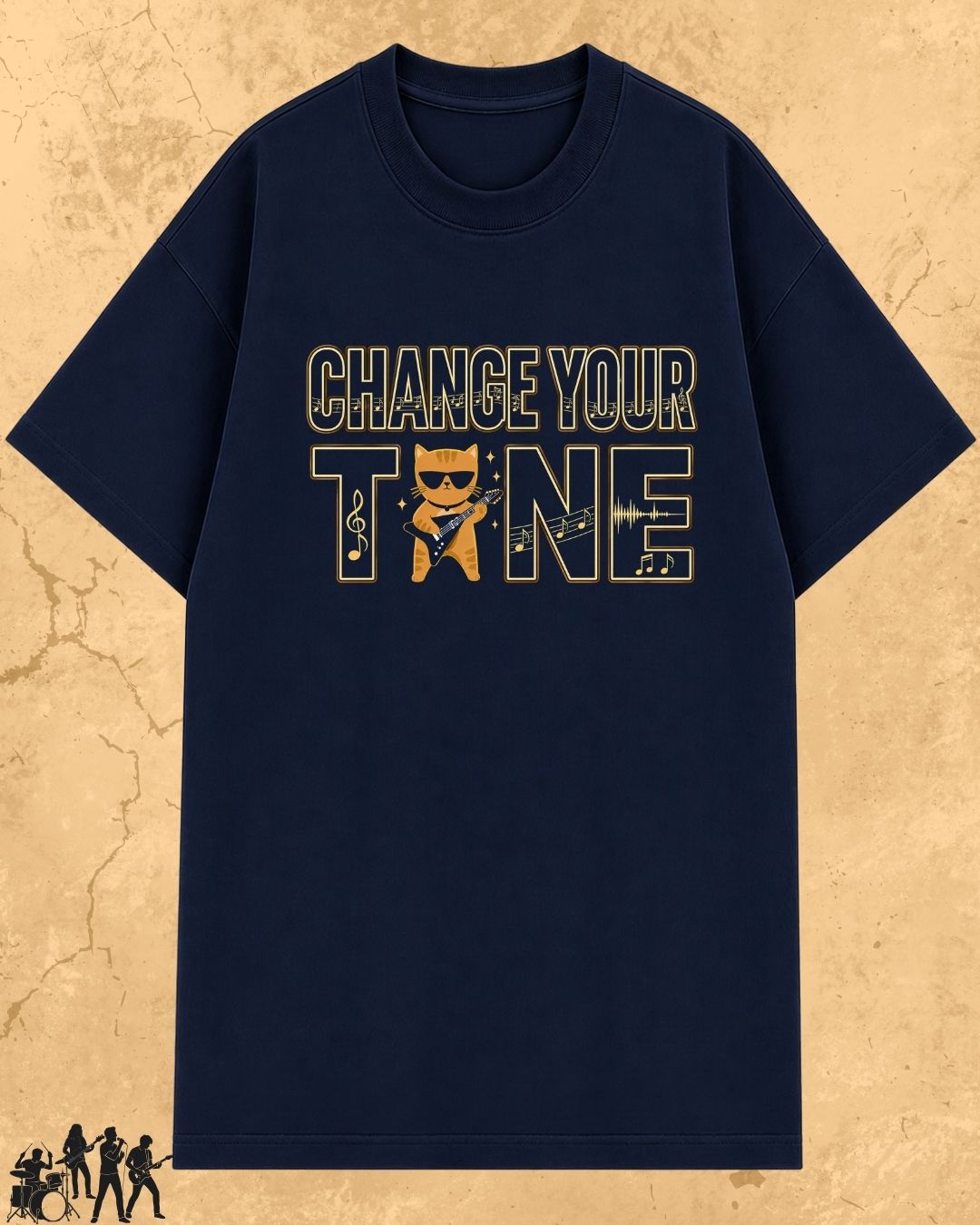 Purrfect Groove Cotton Tee